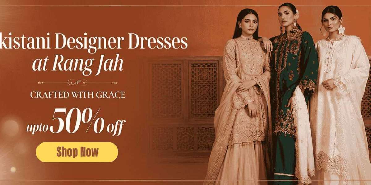 Discover Luxury Pakistani Designer Dresses at Rang Jah Online